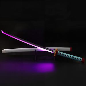 Katana Nichirin <span class=keywords><strong>de</strong></span> <span class=keywords><strong>Mitsuri</strong></span> Kanroji <span class=keywords><strong>de</strong></span> 39.7 Pulgadas con Luz LED, Hoja sin Afilar para Cosplay y Colección - Product Image 2