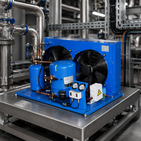 Unité de condensation monophasée 5 CV pour chambre froide avec évaporateur, modèle RT-500, 220V, plage de température de -20°C à 8°C