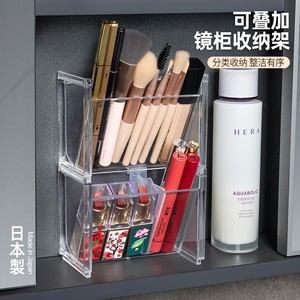 Organizador de Cosméticos de Acrílico Transparente, Caja de Almacenamiento de Escritorio Apilable de Doble Capa, Soporte para Brochas de Maquillaje, Soporte para Lápiz Labial, Estante Divisor - Product Image 2