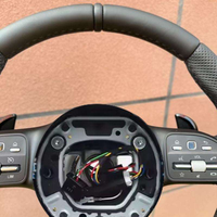 Volant sport en cuir/suède pour Mercedes Benz W204/W205/W213/W219/W222/A45/E63/GLE/GLS// GT/C63/E63/S63/G63-3/4