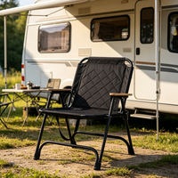 Chaise de plage pliante rembourrée moderne avec cadre en acier carbone, chaise portable Kermit pour camping en plein air, événements, festivals, vente en gros