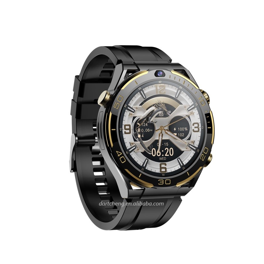 Orologio dorato+cinturino in caucciù nero