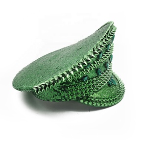 Rhinestone Sequin Captain Hat Y2K Style Unisex for Festival Birthday Party Supplies <strong>Burning</strong> <strong>Man</strong> Rave Wear Cosplay <strong>Costume</strong> - Product Image 4