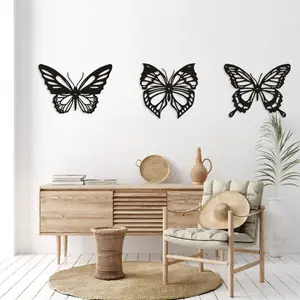Yeni barok tarzı demir oyma kelebek duvar dekorasyon yaratıcı DIY duvar dekorasyon kelebek süsler