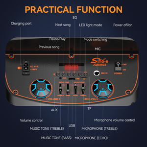 Jqs9602 Công Suất Cao Loa Karaoke Nhà Thờ Lớn Sân Khấu Mở Rộng Cho Ngoài Trời Bên Gia Đình TV Home Theatre Máy Tính Loa Bt - Product Image 6