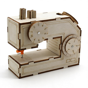 Kit de bricolaje de máquina de coser de madera para niños, juguete educativo de ciencia y aprendizaje STEAM, de 7 a 9 años, juguete educativo de montaje manual - Product Image 3