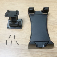 Support de tablette PC réglable en plastique avec grande pince rotative à 360°, fixation double adhésive et support de fixation par vis pour iPad Pro