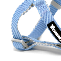 Harnais pour chien double face, solide, 1,5*30-51 cm, triangle, fermeture à boucle, simple, confortable, en tissu nylon, pour chiens de petite et moyenne taille
