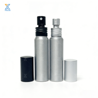 Flacon pulvérisateur de parfum en aluminium 25*95mm 30ml, forme cylindrique, pour spray nasal et brume d'hydrolat, personnalisation disponible