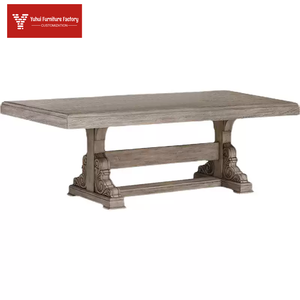 <span class=keywords><strong>Tavolo</strong></span> da Pranzo in Legno Massello Stile Rurale Americano, Finitura Anticata, Intagliato, <span class=keywords><strong>Rettangolare</strong></span>, in Legno Cerato Bianco, con Set di Sedie - Product Image 2