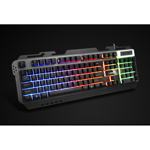 828 Metal Backlit Gaming Keyboard Mouse <b>USB</b> Wired RGB 104 <b>Keys</b> Combo For CF LOL - Product Image 4