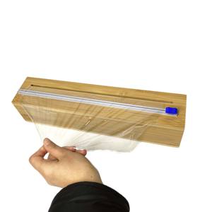 Кухонный роликовый диспенсер для обертывания, бамбуковый деревянный диспенсер для фольги, органайзер для алюминиевой фольги - Product Image 1