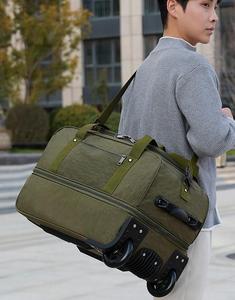 High Quality Large Quality Wheeled Luggage <b>Bag</b> Durable <b>Tote</b> <b>Bag</b> with Shoulder Strap for Air Travel Rolling Duffel - Product Image 6