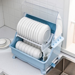 Moderno colorido barato cocina <span class=keywords><strong>de</strong></span> plástico plato <span class=keywords><strong>de</strong></span> secado <span class=keywords><strong>escurridor</strong></span> <span class=keywords><strong>de</strong></span> drenaje gabinete <span class=keywords><strong>de</strong></span> rack con cubierta - Product Image 1