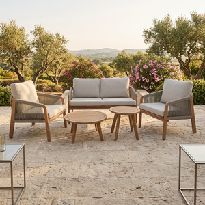 Luxury Contemporary <b>Foldable</b> Acacia <b>Wood</b> Eco-friendly Teak <b>Wood</b> Frame Outdoor Furniture Set Garden Sofa Dining <b>Table</b> Chair for - Product Image 4