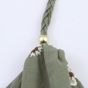 Vestidos Midi con Bordado Floral para Mujer, Cuello Halter Verde, Lazo en la Espalda, Estilo Casual para Primavera/Verano - Product Image 4