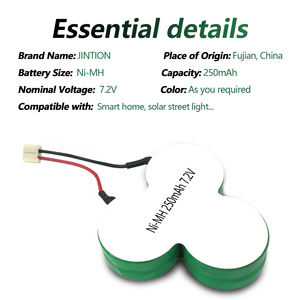 Batterie NIMH 250mah 7.2v Batterie NiMH NiMH pour réverbère solaire domestique intelligent - Product Image 3
