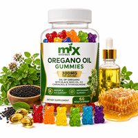 Complément Alimentaire Gommes d'huile d'origan 300mg Marque Blanche avec Huile de Nigelle, Vitamine D3, Carvacrol et Thymoquinone