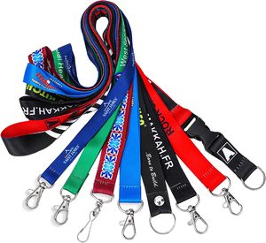 Premium Custom LOGO Lanyard Nylon Keychain Various Colors for Sports & Travel Mobile Phone Gifts Company Staff Work ID Lanyard