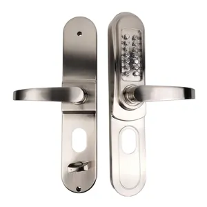 Outdoor Front Gate Look 14 Keys 2 3 Generation Mechanical Push Button Lock With Handle Lock Body