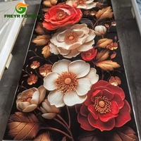 Lámina de PVC con Diseño de Mármol UV, OEM ODM, Diseño Personalizado, 3D en Relieve, Floral, Impermeable, Ignífuga, Insonorizante, Decorativa para Paredes, Escaleras y Baños