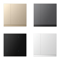 Panneaux de commande multifonctions à bouton-poussoir Waltz KNX/GVS/K-bus/OEM/ODM, interrupteurs muraux intelligents pour la maison