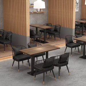 Mesa de cafetería ergonómica sillas de lujo para restaurante profesional y lugar para comer - Product Image 4