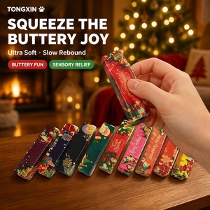Bâton de beurre Squishy de Noël, ultra doux, à récupération lente, jouet à presser pour les fêtes, anti-stress, sensoriel, cadeau TONGXIN - Product Image 3
