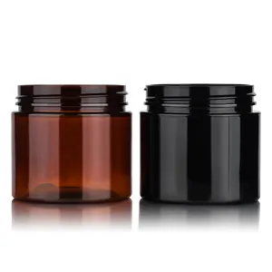 Lege Transparante 4Oz 60z 8Oz Zoete Honing Snoep Huisdier Plastic Pot In Bulk Met Kleurrijke Aluminium Deksel