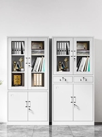 Archivador Metálico con Puerta de Vidrio y Cerradura, con Cajones para Oficina