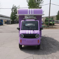 Chariot de vente de nourriture mobile multifonctionnel, tricycle électrique dédié aux opérations de marché nocturne