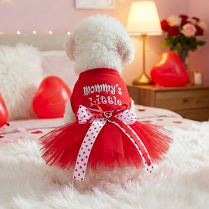 PETCIRCLE Ropa Nueva para Mascotas Primavera/Verano: Falda Tutú para Perro Pomerania Pequeño, Falda Tutú para el Pequeño Amor de Mamá - Product Image 1