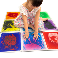 Tapis de carrelage sensoriel liquide dynamique 3D pour enfants, apprentissage précoce, maternelle, école, pépinière, autisme, besoins spéciaux