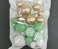 Meistverkaufte DIY Geburtstagsparty Goldene Glänzende Glitzernde Kunstbälle Kuchendekoration Tortendeko-Zubehör
