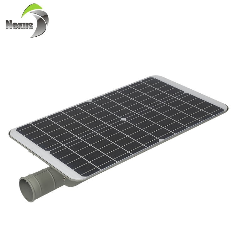 Travail de nuit imperméable contrôle automatique durable extérieur intégré 100w solaire a mené le réverbère