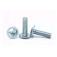 Baut Flens Tombol Torx ISO 7380-2 Sekrup Mesin Metrik dengan Penggerak TX-20 Sekrup Baja Berlapis Seng