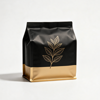 Sachet Doypack en PE de qualité alimentaire avec fermeture éclair et gaufrage pour l'emballage anti-humidité des grains de café et des feuilles de thé