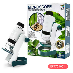 EPT mikroskop portabel plastik, mainan Stem mikroskop anak sebagai pengamatan serangga, mikroskop portabel untuk pengembangan anak-anak - Product Image 5