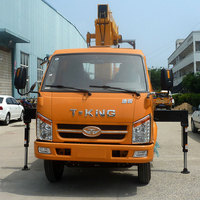 Grue mobile télécommandée HAOY de 3,2 tonnes, type plateforme, montée sur camion pour éclairage public