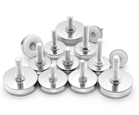 Pieds de meubles réglables en acier inoxydable pour tables, canapés, armoires, chaises – Rehausseurs de pieds réglables avec base à vis pour nivellement