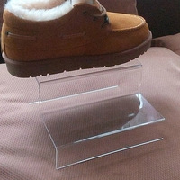 Étagère à 2 niveaux en acrylique transparent pour l'affichage des escaliers, support à 2 niveaux en acrylique transparent pour l'affichage de bijoux, de chaussures, de parfums, de cupcakes