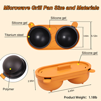 Moule à sandwich en silicone pour micro-ondes, plaque de cuisson pour micro-ondes, presse à panini, plateau de cuisson pour micro-ondes, antiadhésif