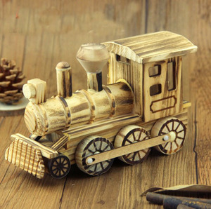 ของเล่นงานฝีมือไม้ รถไฟไอน้ำจำลองแบบ 3 มิติ - Product Image 2