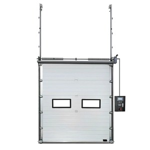Porte de garage industrielle surélevée 1M, manuelle ou électrique, pour équipement de manutention logistique en usine - Product Image 1