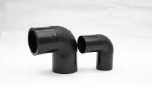 JY marka 110mm HDPE popo boru bağlantı parçaları düşük fiyat PN16 90-Degree dirsek boru bağlantı parçaları