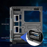 Boîtier d'ordinateur ATX en aluminium de haute qualité, format Full Tower, compatible Micro ATX, avec verre trempé pour PC et serveur gaming