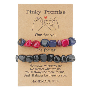 Irregular Natural Stone <b>Bracelet</b> Set Heart Shape Geometric Unisex <b>Couple</b> Jewelry Gift Zinc Alloy Yiwu Origin D2327 1 - Product Image 3