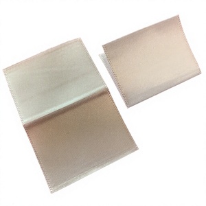 Étiquettes de vêtements personnalisées de haute qualité, rouleaux/cordons tissés rouges gaufrés, lavables, découpés au laser, avec pli d'extrémité, pour manteaux, chapeaux, chemises, sacs, chaussures - Product Image 2