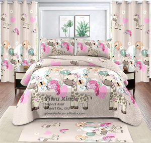 Recién llegado, habitación de sábanas para camas para niños, juego de sábanas de <span class=keywords><strong>colcha</strong></span> de tamaño doble con cortinas a juego - Product Image 4