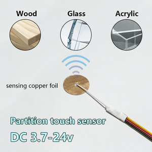 สวิตช์เซ็นเซอร์สัมผัสแบบติดตั้งไม่ต้องเจาะ ขนาดเล็ก DC3.7-24V 2.5A สำหรับแบ่งพื้นที่ ปรับความสว่างไฟ LED ได้ - Product Image 5